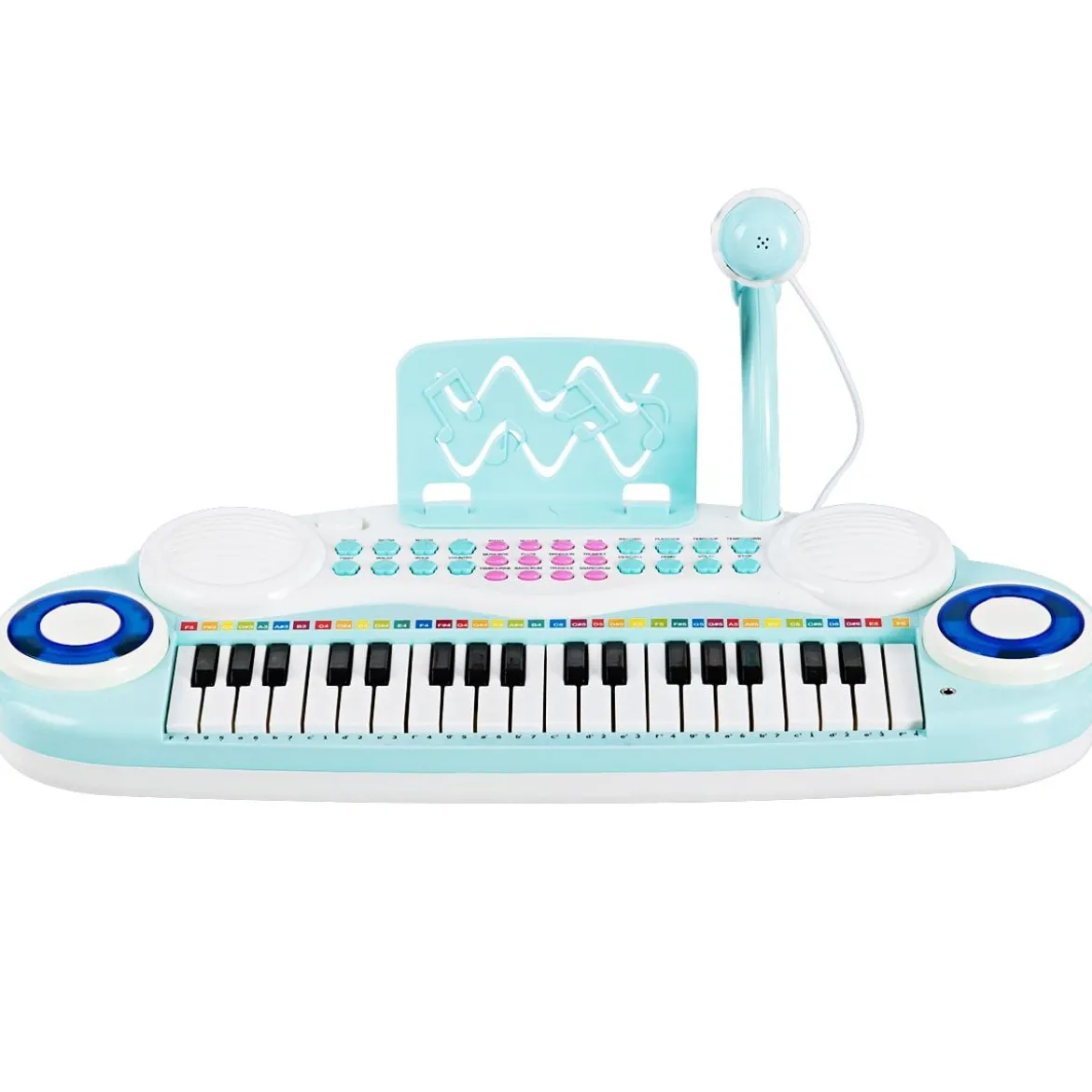 37 Tasten Kinder-Keyboard elektronisches Kinderklavier mit Licht Aufnahme & Abspiel Funktion Blau