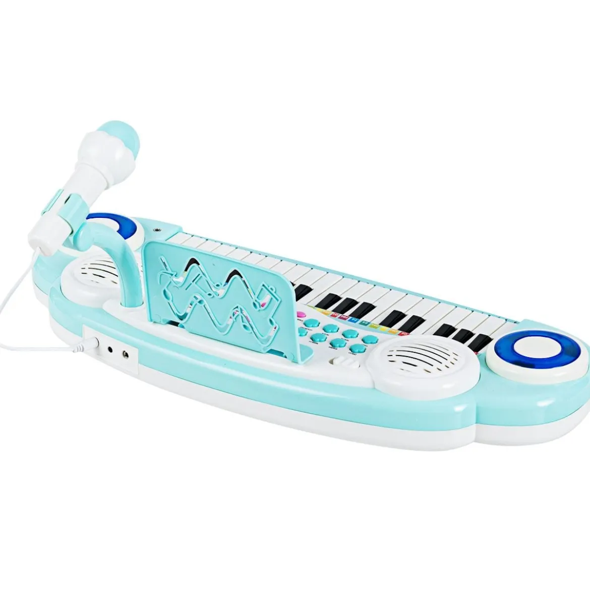 37 Tasten Kinder-Keyboard elektronisches Kinderklavier mit Licht Aufnahme & Abspiel Funktion Blau