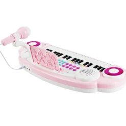 37 Tasten Kinder-Keyboard elektronisches Kinderklavier mit Licht Aufnahme & Abspiel Funktion Rosa