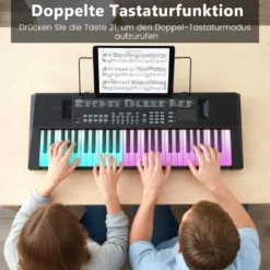 54 Tasten Klavier Keyboard für Anfänger Elektronisches Keyboard Set mit 200 Rhythmen & 200 Klangfarben