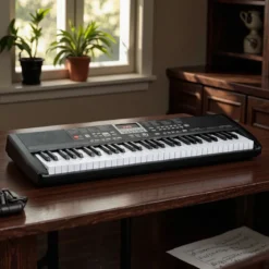 61 Tasten Klavier Keyboard für Anfänger Elektronisches Keyboard Set mit höhenverstellbarem Stativ Schwarz