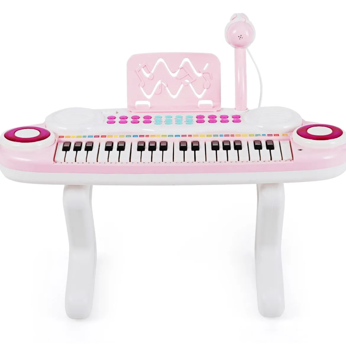 37 Tasten Klaviertastatur Kinder Keyboard mit Ständer pädagogische Keyboard 48 x 20 x 38 cm Rosa