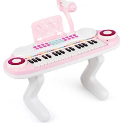 37 Tasten Klaviertastatur Kinder Keyboard mit Ständer pädagogische Keyboard 48 x 20 x 38 cm Rosa