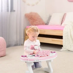 37 Tasten Klaviertastatur Kinder Keyboard mit Ständer pädagogische Keyboard 48 x 20 x 38 cm Rosa