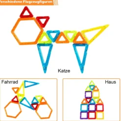 106 Teile Magnetische Bausteine Kleinkinder Magnetspielzeug Bauklötze