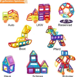 106 Teile Magnetische Bausteine Kleinkinder Magnetspielzeug Bauklötze