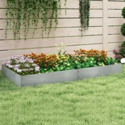 6-teilige Rasenkante Verzinkt Metall 6 M lang Beeteinfassung DIY Hochbeet Gartenbeet 110 x 20 cm