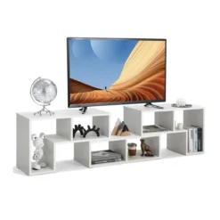3-teiliger Fernsehschrank aus Holz für TVs bis zu 65