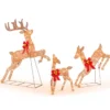 3-Teiliges Beleuchtetes Weihnachtsrentier Weihnachtsrentier-Familienset