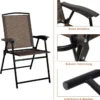 3-teiliges Bistro-Set Patio Set mit 2 Klappstühlen Indoor & Outdoor Möbel-Set Gartenmöbel Bistrotisch