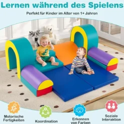 10 Teilige Schaumstoff Bausteine Softbausteine zum Krabbeln Klettern Rutschen Riesenbausteine Grün