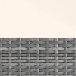 3-teiliges Gartensofa Set Lounge Sofa 3 Sitzer aus PE Rattan Modulares Sofa mit weichen Kissen Weiß