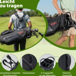 11 Teiliges Golfschläger Set für Rechtshänder mit Golftasche Golf Set Golfschlägersätze Stand Bag