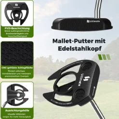 11 Teiliges Golfschläger Set für Rechtshänder mit Golftasche Golf Set Golfschlägersätze Stand Bag