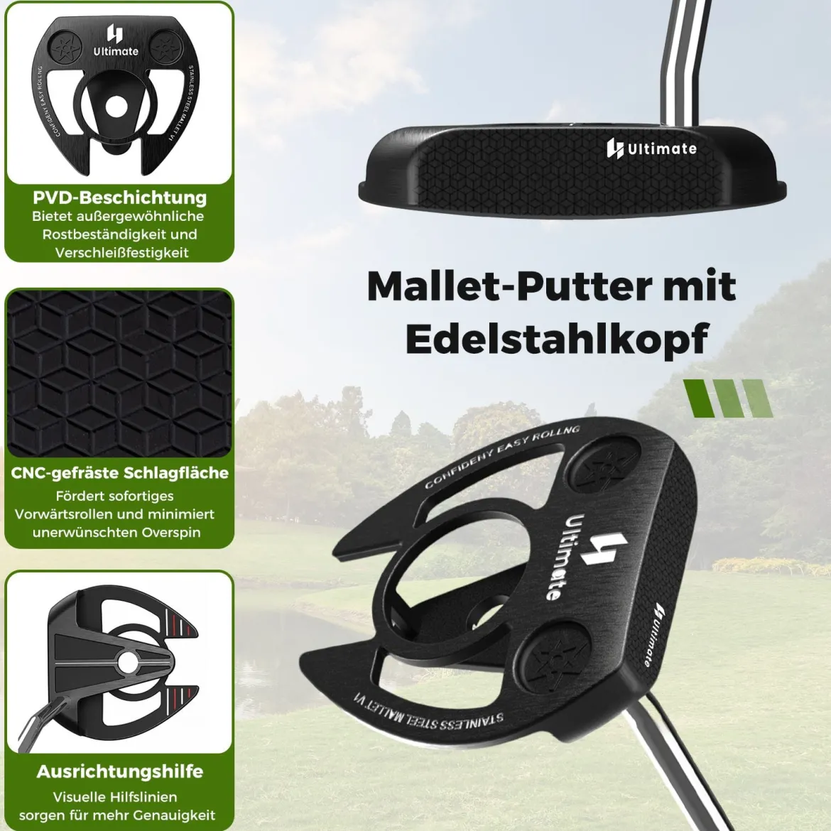 11 Teiliges Golfschläger Set für Rechtshänder mit Golftasche Golf Set Golfschlägersätze Stand Bag