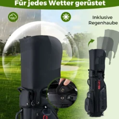 11 Teiliges Golfschläger Set für Rechtshänder mit Golftasche Golf Set Golfschlägersätze Stand Bag