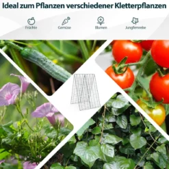 2-Teiliges Grünes Gartenspalier Unterstützung für Kletterpflanzen 122 x 86 cm