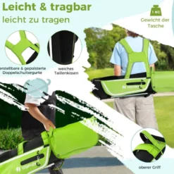4-teiliges Kinder Golfschläger Set mit Golftasche & Regenhaube für Kinder von 8-10 Jahren Grün