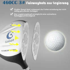 5-teiliges Kinder Golfschläger Set mit Fairway HolzEisen 7, 9 & Putter mit Standtasche für Junior von 11-13 Jahren