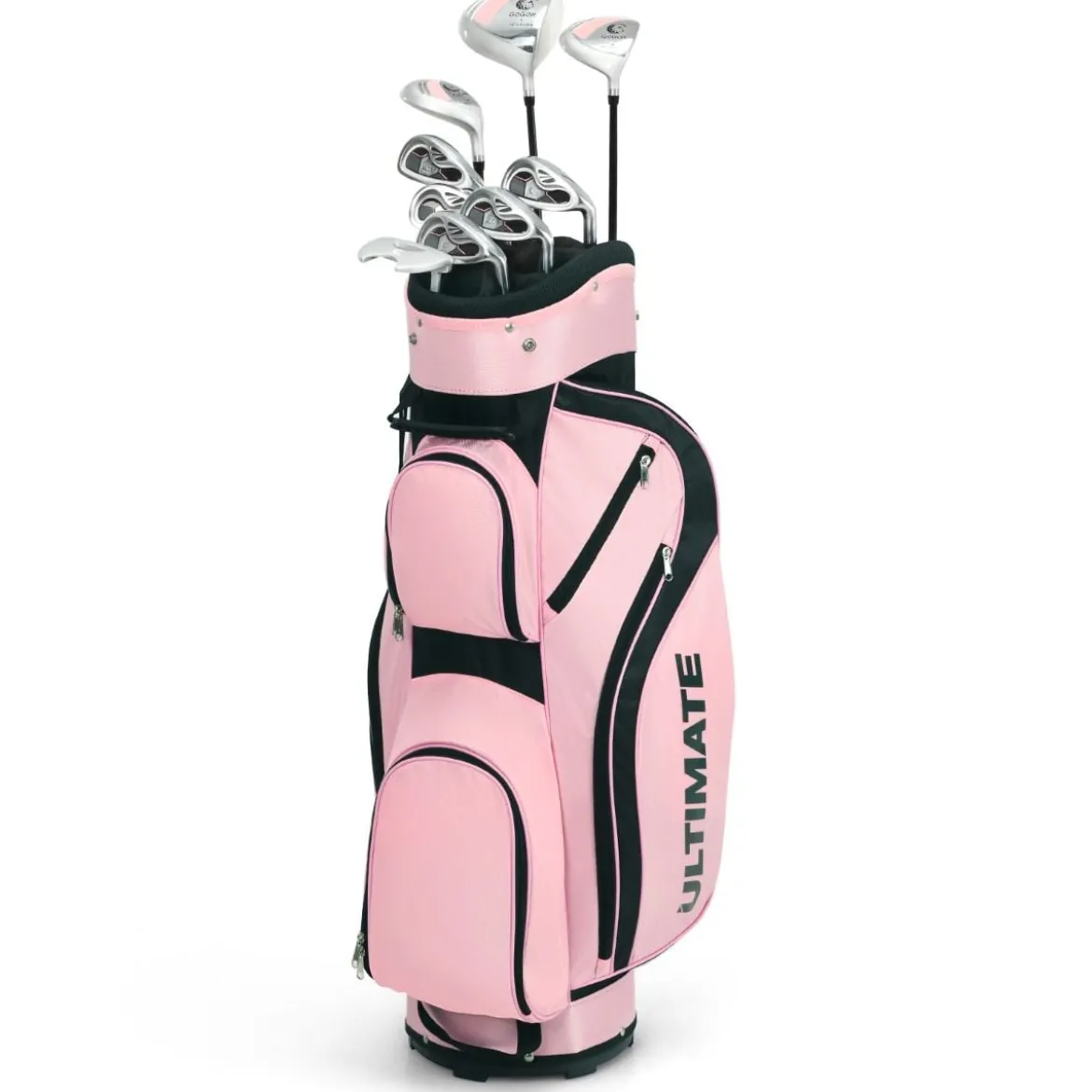 10-teiliges komplettes Golf Set Golfschläger Set für Damen Perfektes Golfgeschenk Rosa