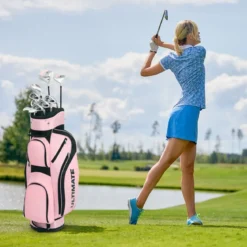 10-teiliges komplettes Golf Set Golfschläger Set für Damen Perfektes Golfgeschenk Rosa