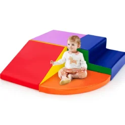 4-teiliges Lernspielset weiches EPE Kleinkinder-Spielset Softbausteine aus Schaumstoff Bunt