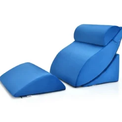4-teiliges orthopädische Kissen-Set einstellbare Neigungskissen Blau