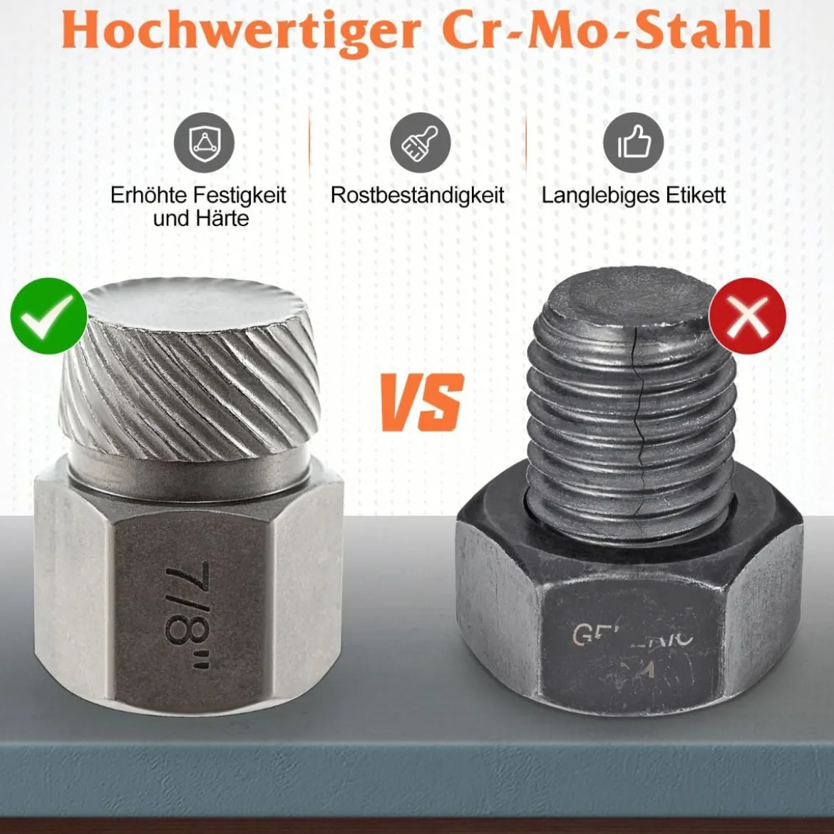 27-teiliges Schraubenausdreher Set mit Kasten Profi Linksausdreher Set Bolzenausdreher Set