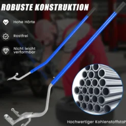 3-teiliges Werkzeug zum Reifenwechseln mit Stahlwulsthalter Blau