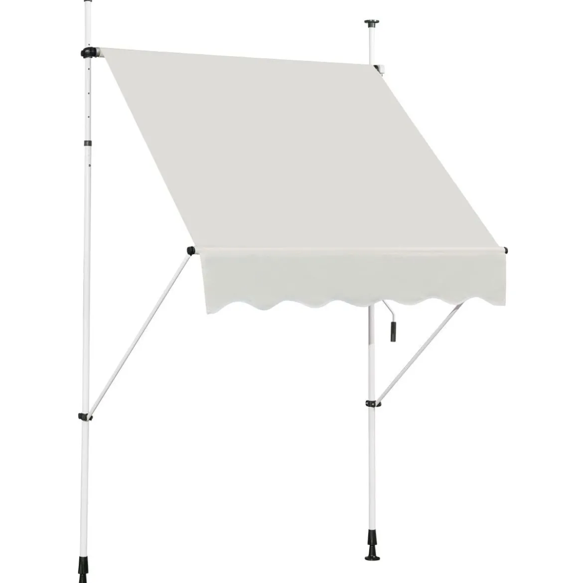 Teleskop-Markise Sonnenschutz UV-abweisende wasserdichte Markise 150 x 120 cm Beige