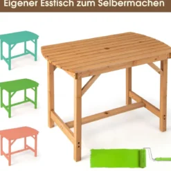 Tisch aus Tannenholz Terrassen-Esstisch 100 x 60,5 x 75 cm Natur