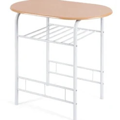 Tischgruppe 3 tlg Minimalismus Design Küche Essgruppe Esszimmergarnitur Natur