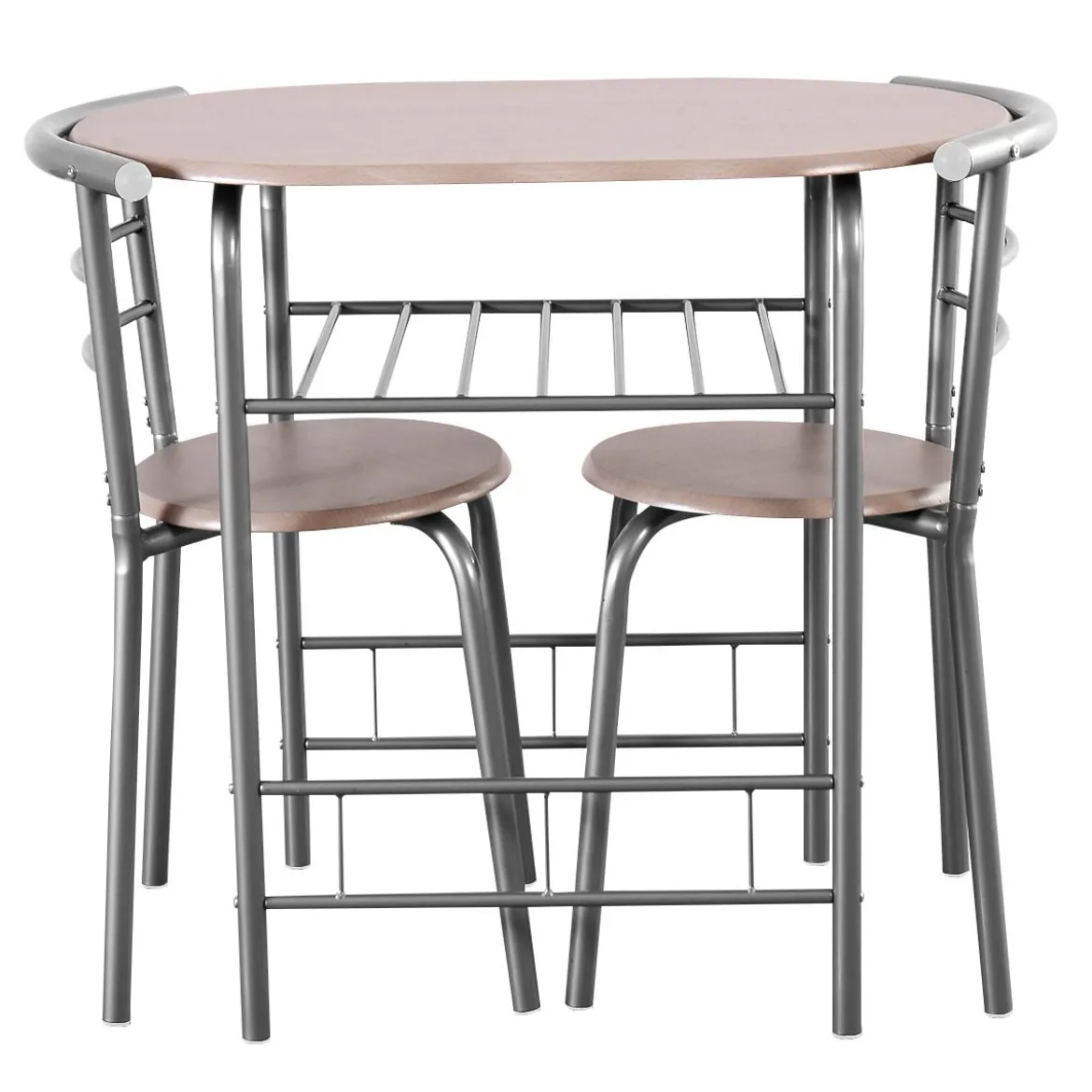 Tischgruppe 3 tlg Minimalismus Design Küche Essgruppe Esszimmergarnitur Grau