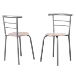 Tischgruppe 3 tlg Minimalismus Design Küche Essgruppe Esszimmergarnitur Grau