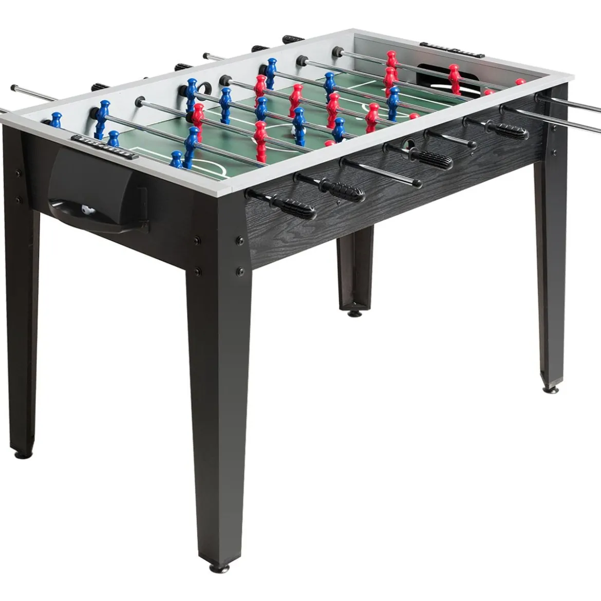 Tischkicker in Wettbewerbsgröße Kickertisch für Erwachsene und Kinder 122 x 61 x 79cm Schwarz