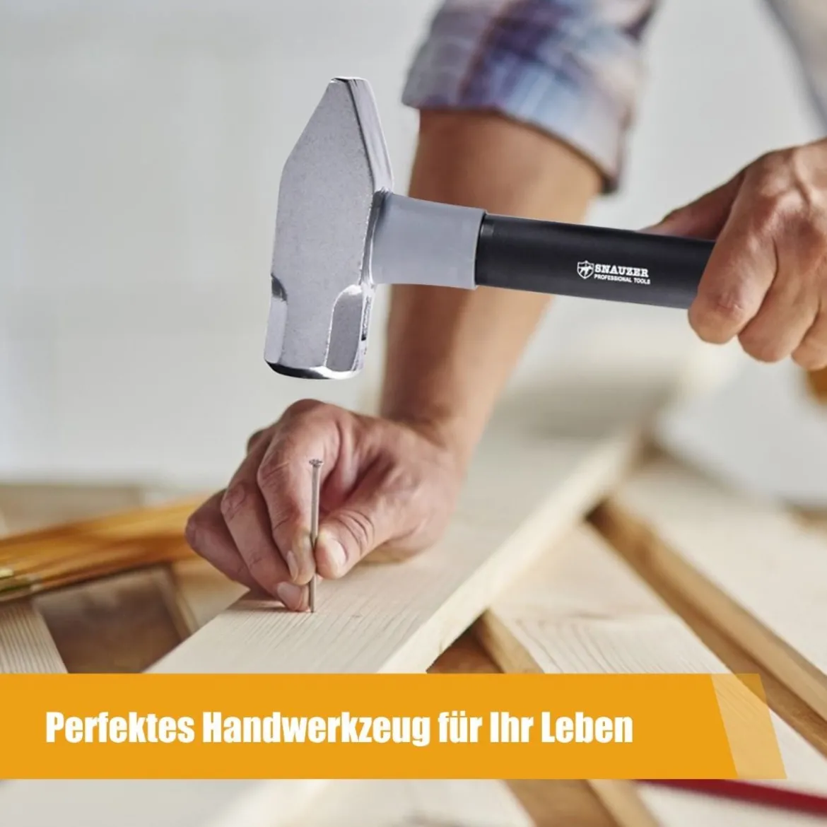 5 tlg Hammer Set mit Kugelhammer & Gummihammer & Stoßdämpfungsgriff