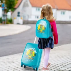 2tlg Kinderkoffer Set Kindergepäck mit Rädern 17