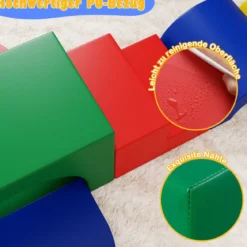 7 tlg. Kletterblock-Set aus Schaumstoff Weiches Spiel-Gym aus PU-Leder Kletterstruktur Bunt