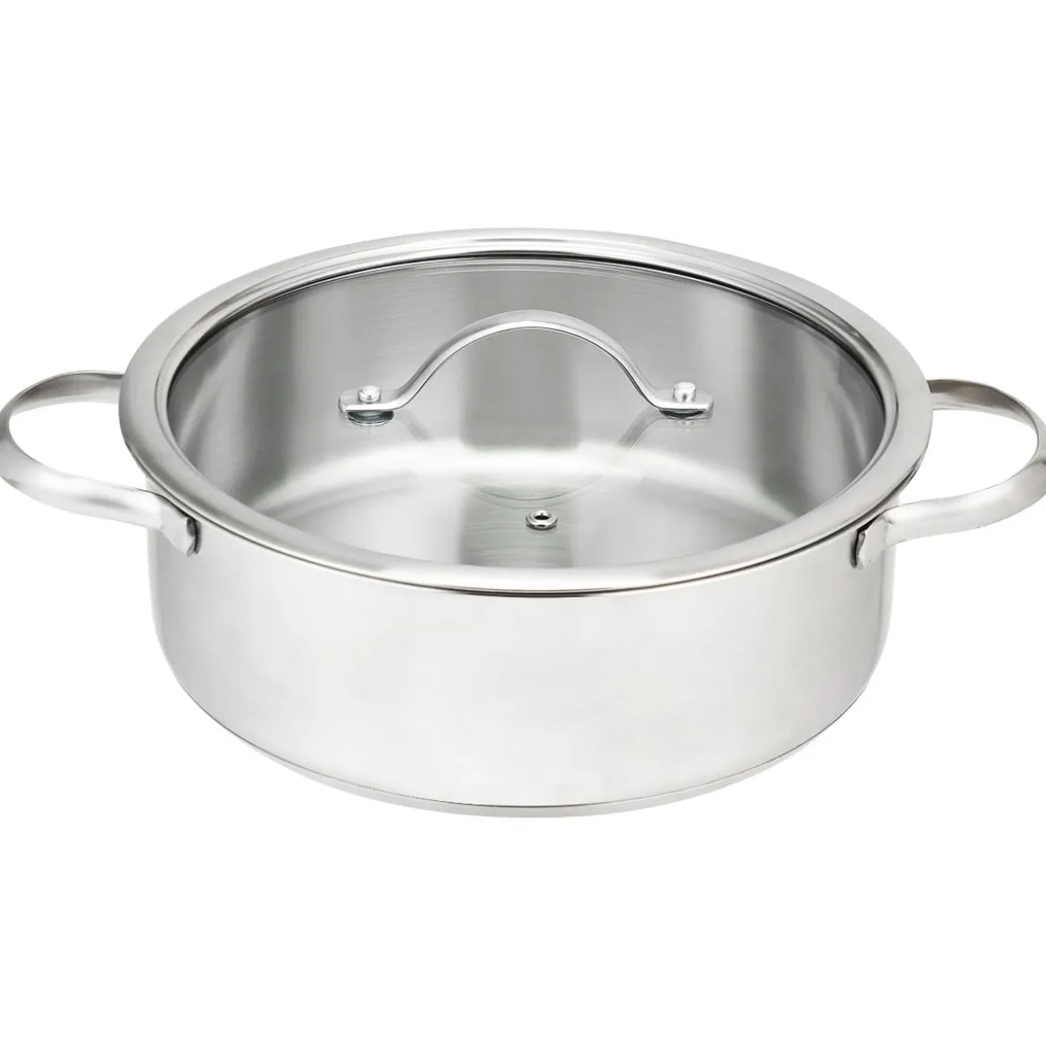 3 tlg Kochgeschirr Set Rostfrei Kochset Kochtöpfe mit Glasdeckel Edelstahl Silbrig