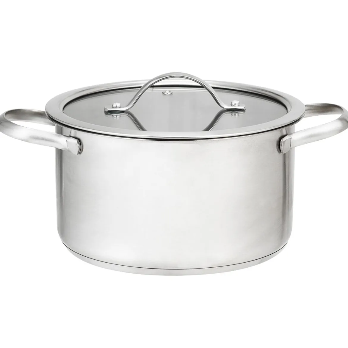 3 tlg Kochgeschirr Set Rostfrei Kochset Kochtöpfe mit Glasdeckel Edelstahl Silbrig