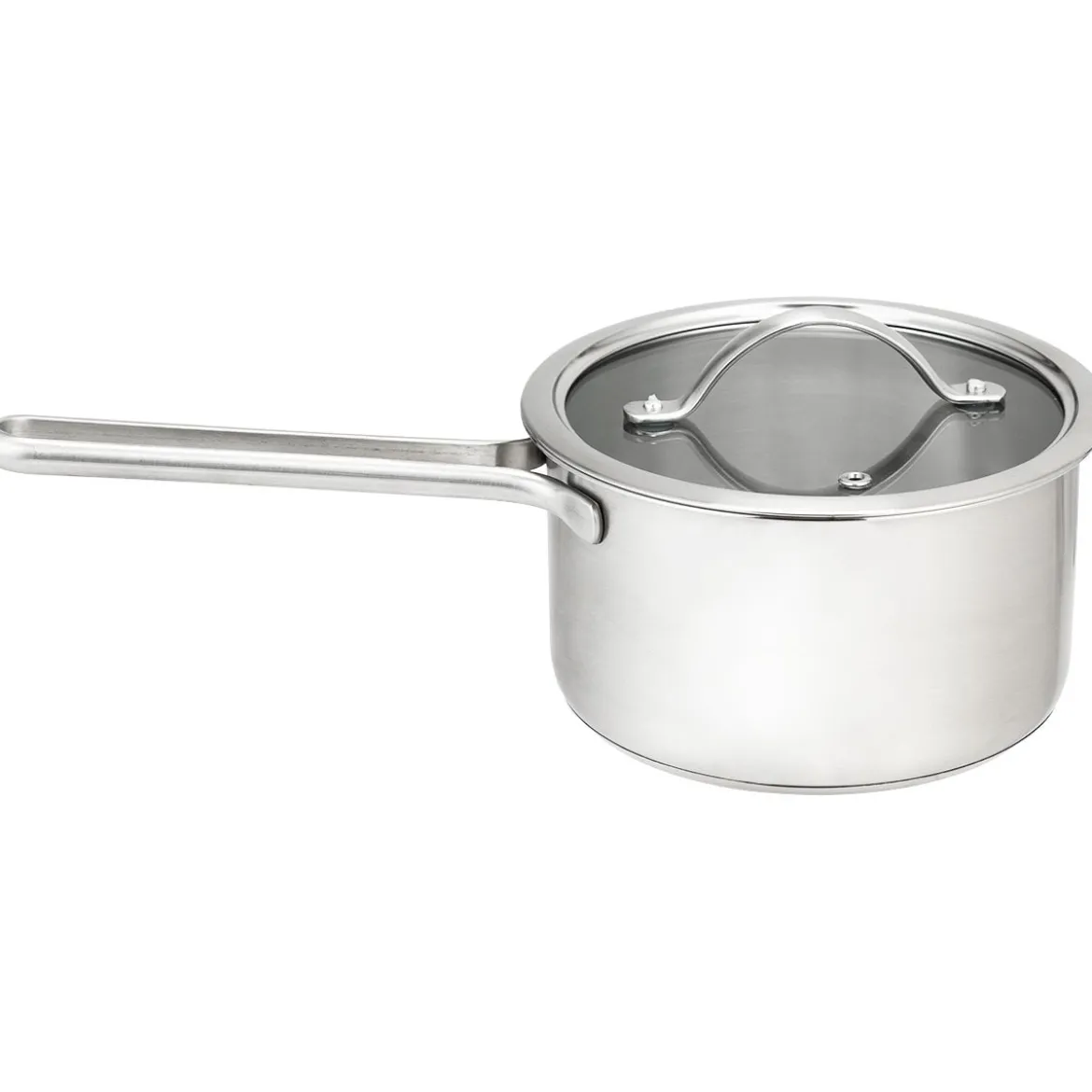 3 tlg Kochgeschirr Set Rostfrei Kochset Kochtöpfe mit Glasdeckel Edelstahl Silbrig
