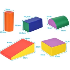 5 tlg. Schaumstoffbausteine Kleinkinder Riesenbausteine Softbausteine Schaumstoff Bunt