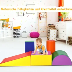 5 tlg. Schaumstoffbausteine Kleinkinder Riesenbausteine Softbausteine Schaumstoff Bunt