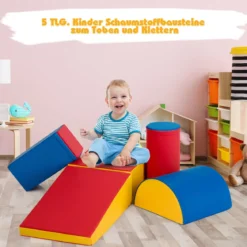 5 TLG. Schaumstoffbausteine Riesenbausteine zum Toben & Klettern Großbausteine Softbausteine