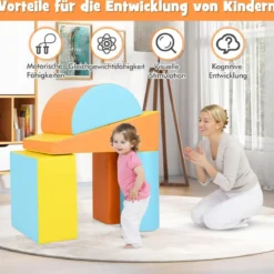 5 TLG. Schaumstoffbausteine Riesenbausteine zum Toben & Klettern Großbausteine Softbausteine