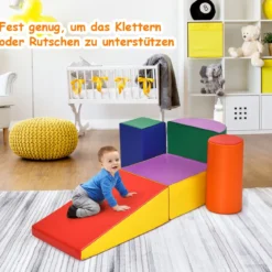 5 TLG. Schaumstoffbausteine Riesenbausteine zum Toben & Klettern Großbausteine Softbausteine
