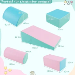 5 TLG. Schaumstoffbausteine Riesenbausteine zum Toben & Klettern Großbausteine Softbausteine