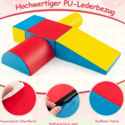 5 TLG. Schaumstoffbausteine Riesenbausteine zum Toben & Klettern Großbausteine Softbausteine