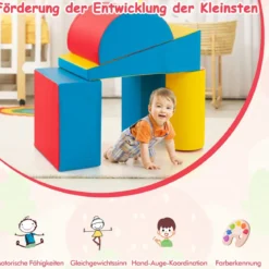 5 TLG. Schaumstoffbausteine Riesenbausteine zum Toben & Klettern Großbausteine Softbausteine