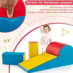 5 TLG. Schaumstoffbausteine Riesenbausteine zum Toben & Klettern Großbausteine Softbausteine